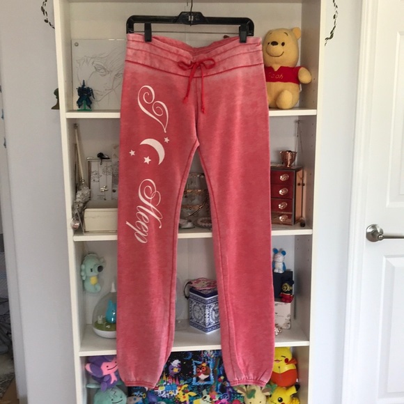 WILDFOX Faded Red 'I Sleep' Lounge Joggers - Picture 3 of 12